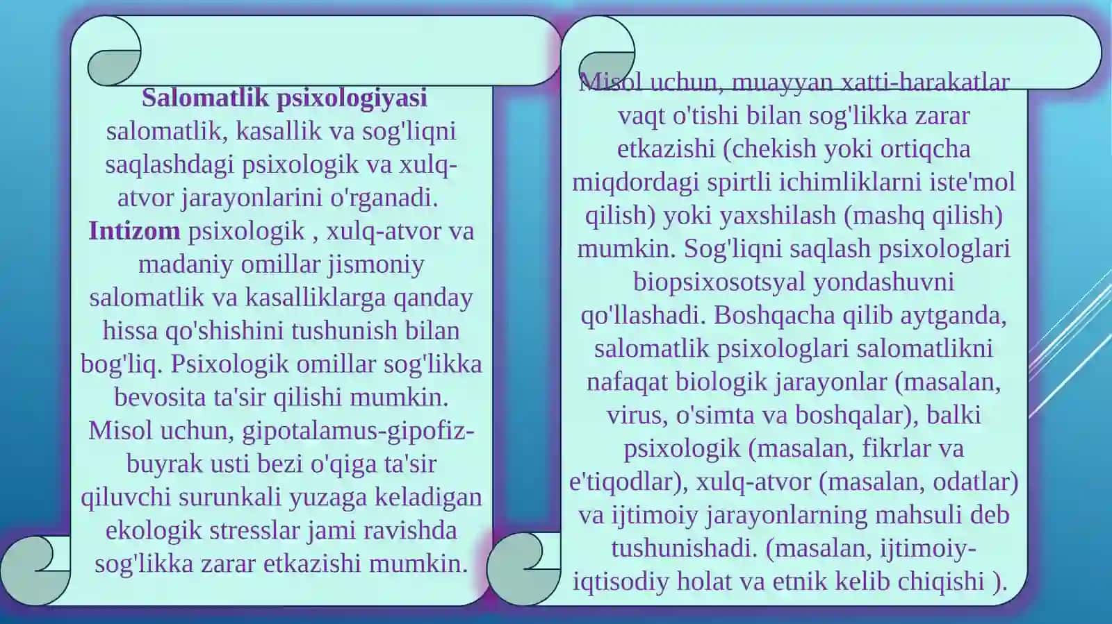 Sog'liqni saqlash psixologiyasi 3