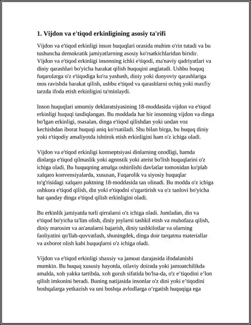 VIJDON VA E'TIQOD ERKINLIGINING TA' RIFI 3