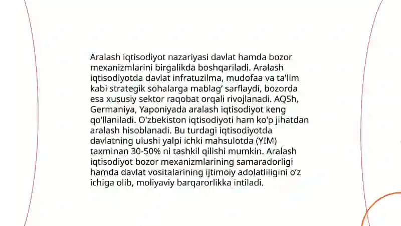 Aralash iqtisodiyot 3