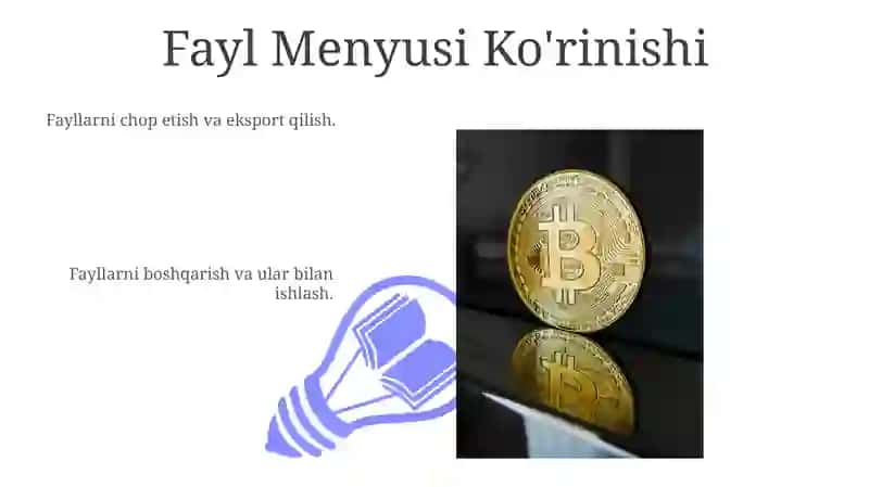 Fayl Menyusi bo'limi Corel Draw dasturida 3