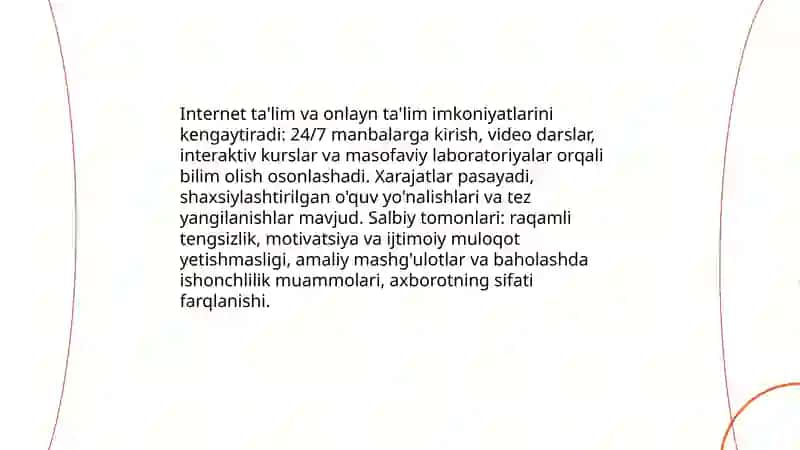 Internetning foydalari va salbiy tomonlari 3