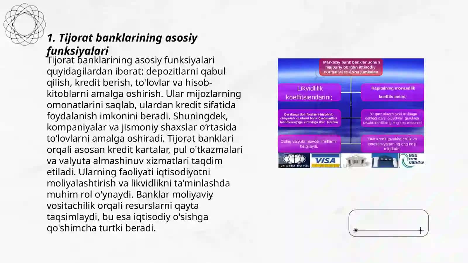 Tijorat banklari, turlari va asosiy faoliyati 3