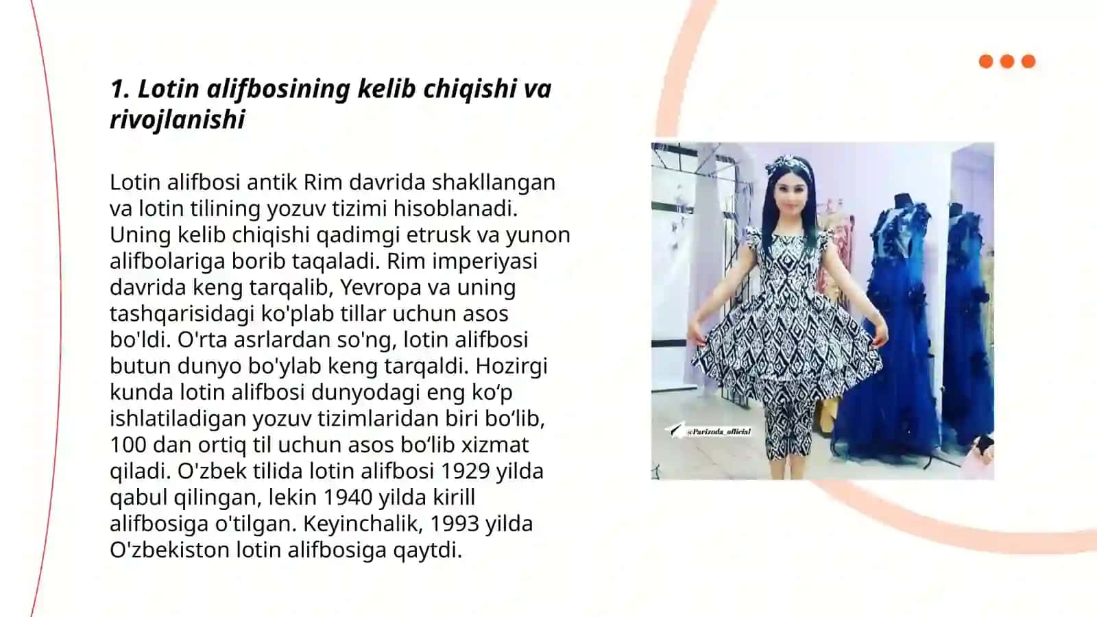 Zamonaviy tillarda lotinshunoslik 3