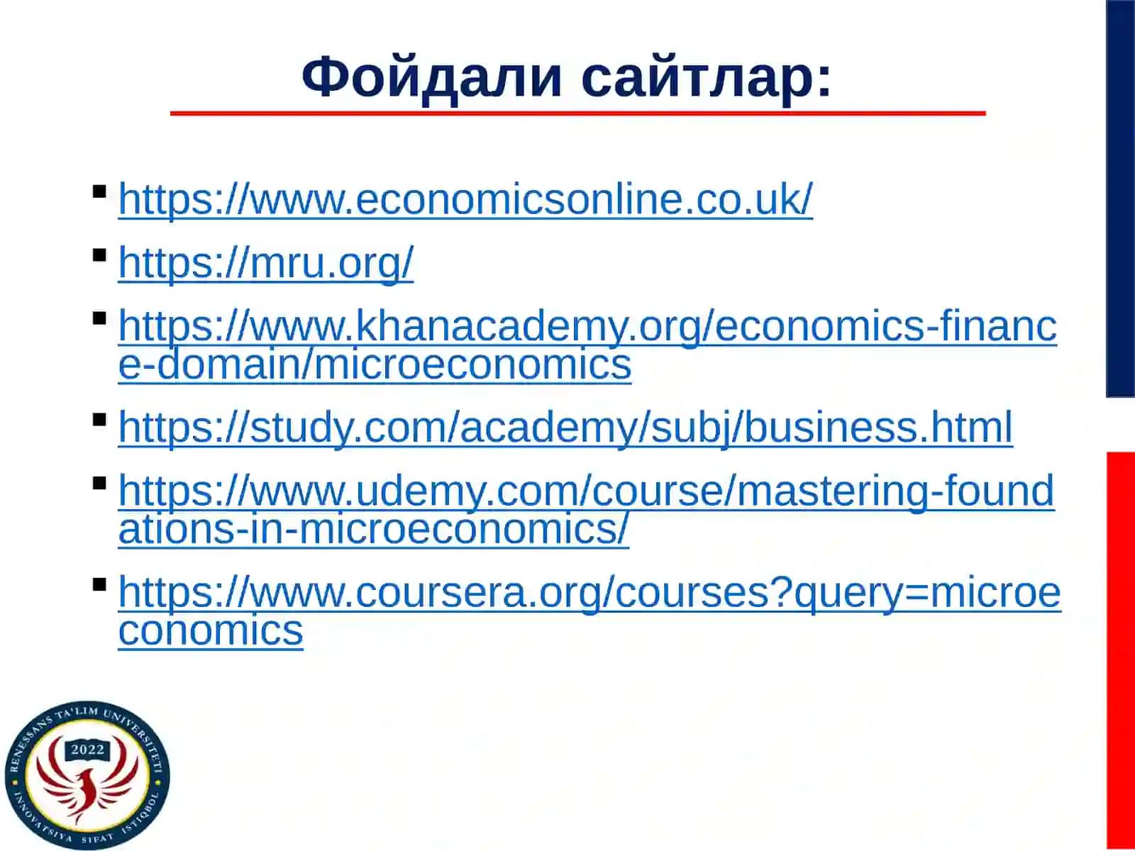 FАNI MАR’UZА №16 Iqtisodiy o’sish va milliy boylik 3