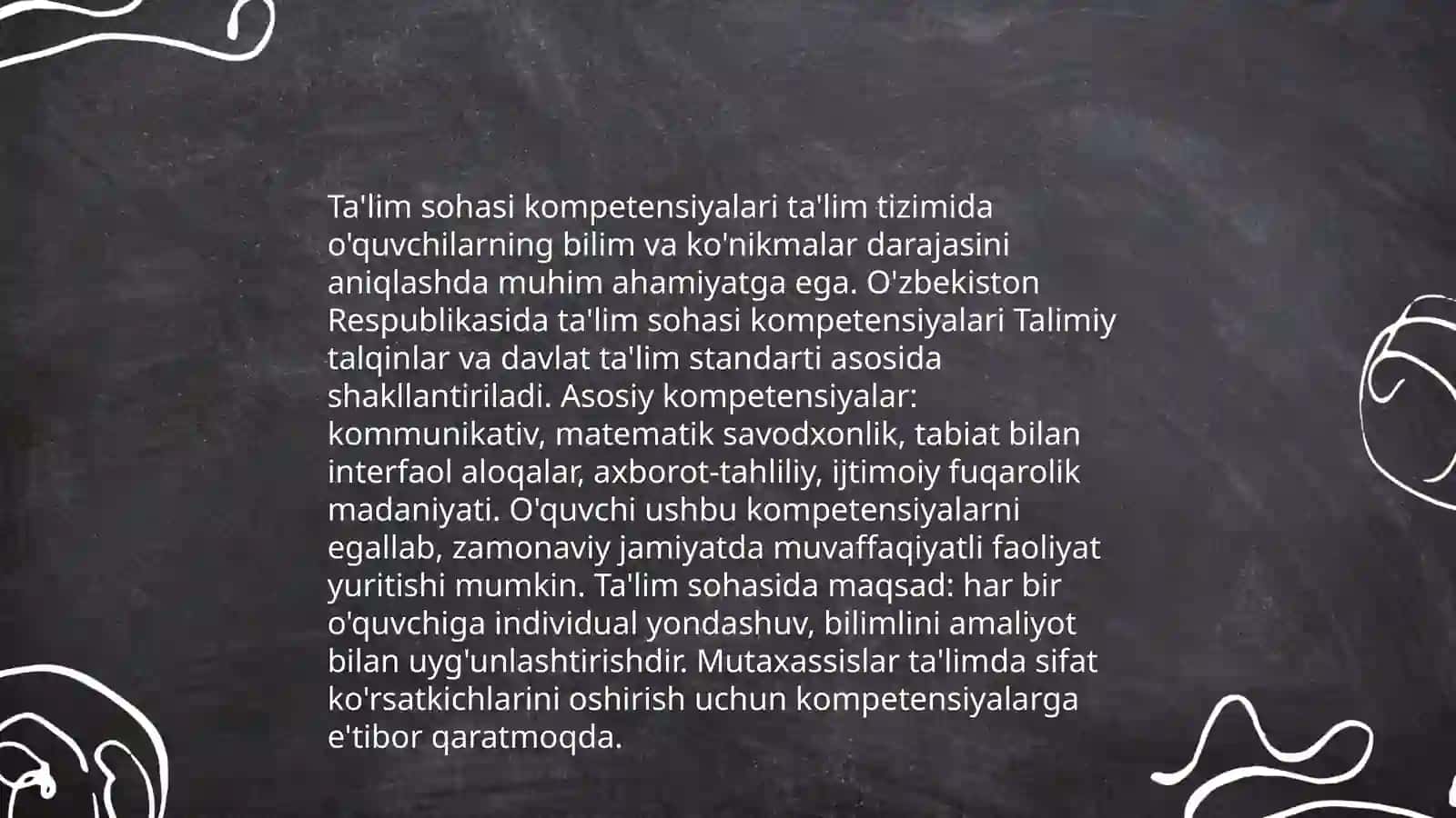 Bolaning rivojlantiruvchi sohalari kompitensiyalari 3