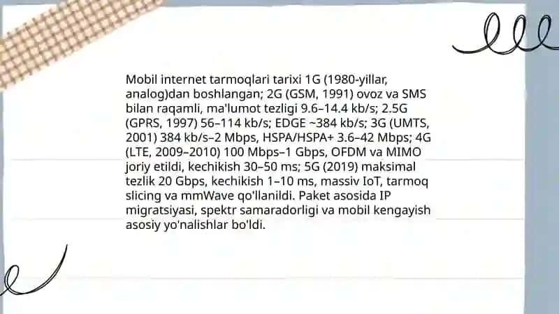 Mobil internet texnologiyalari 3
