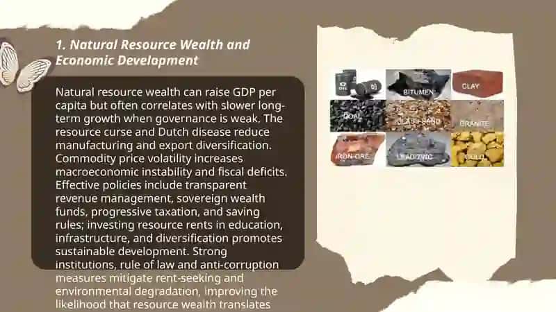 Natural Resource Wealth and Economic Development 3
