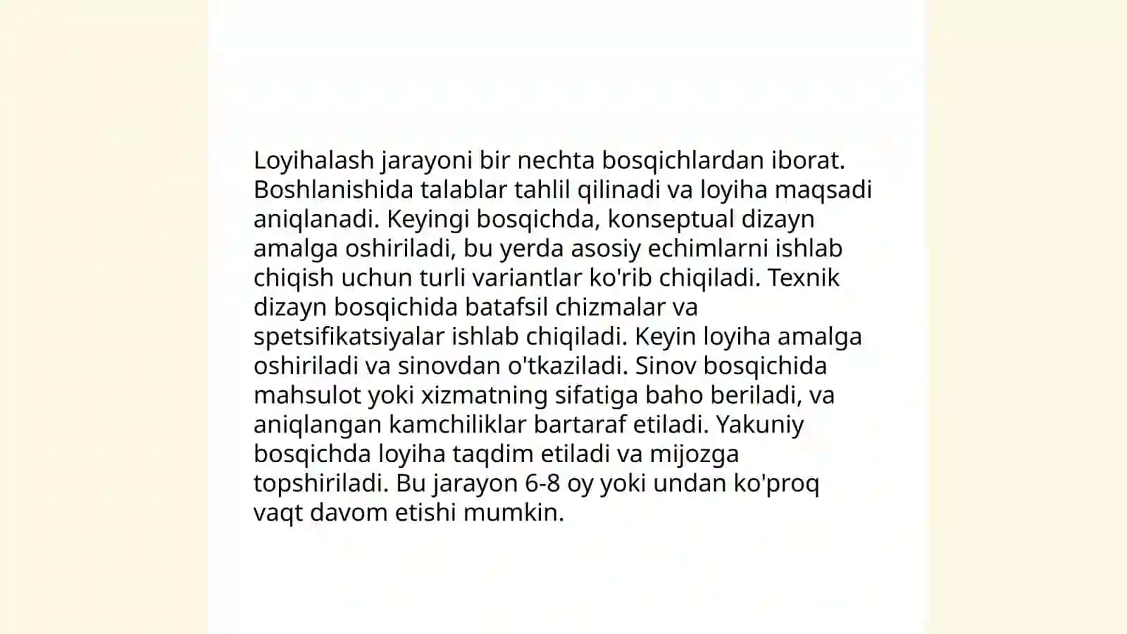 Loyihalash texnalogiyasi 3