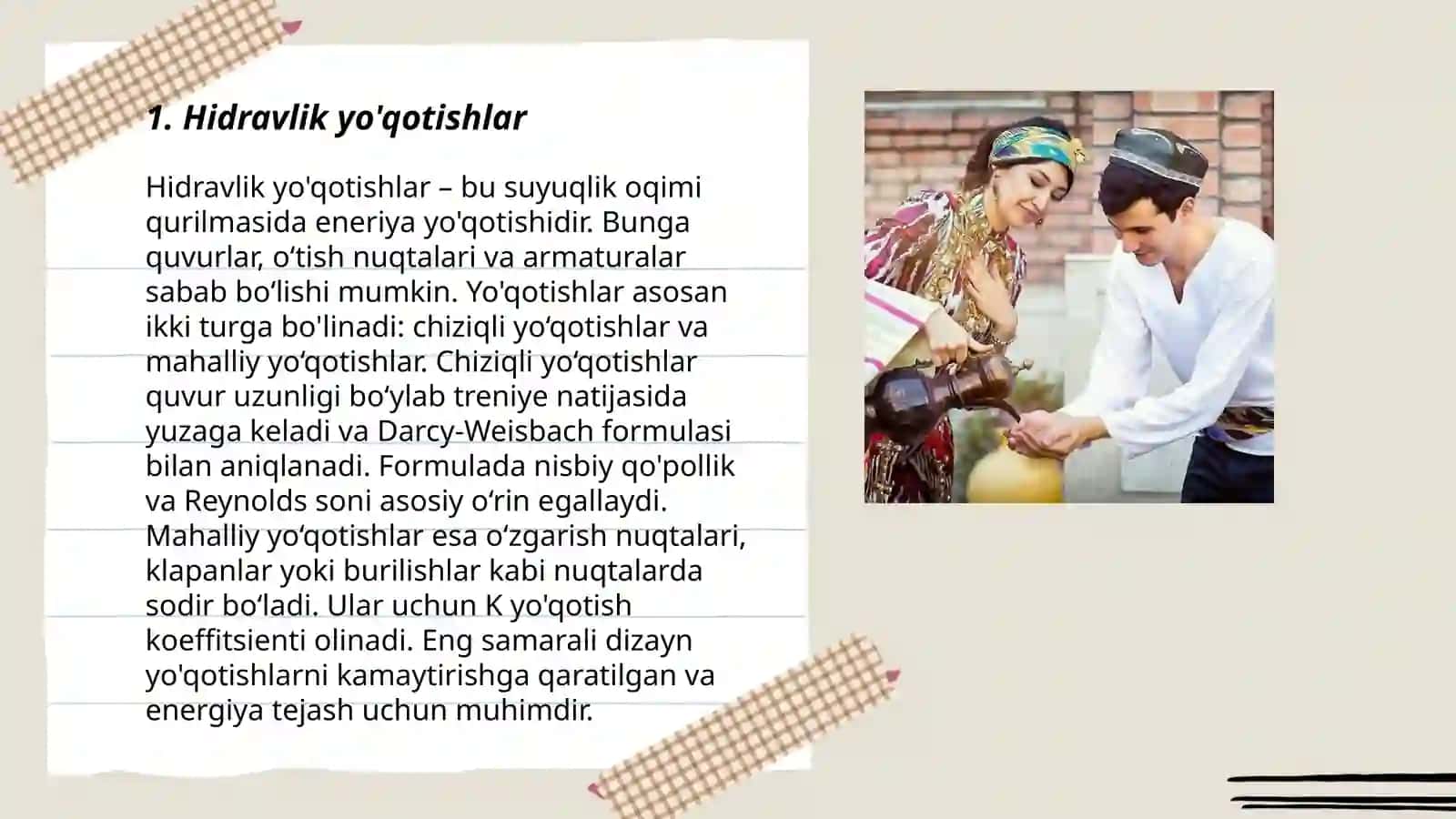 Hidravlik yo'qotishlar 3