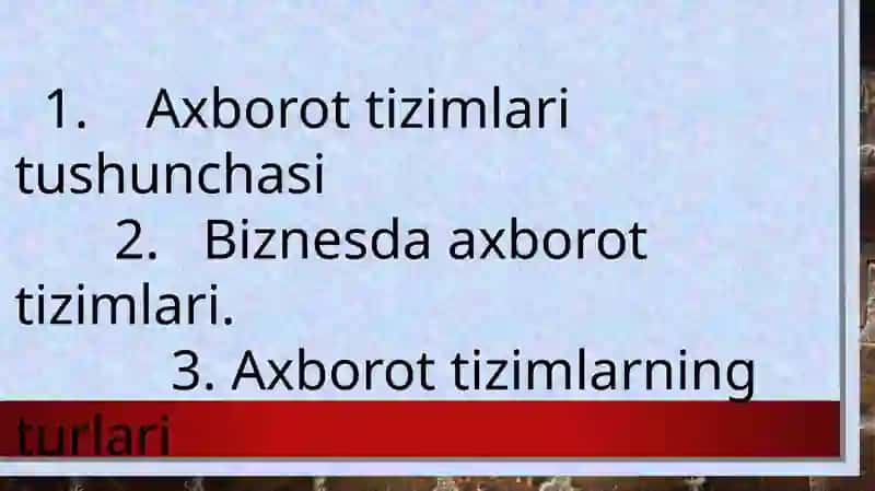 Biznesda axborot tizimlari asoslari 3