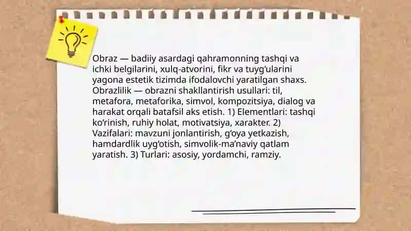 Obraz va Obrazlilik Masalasi 3