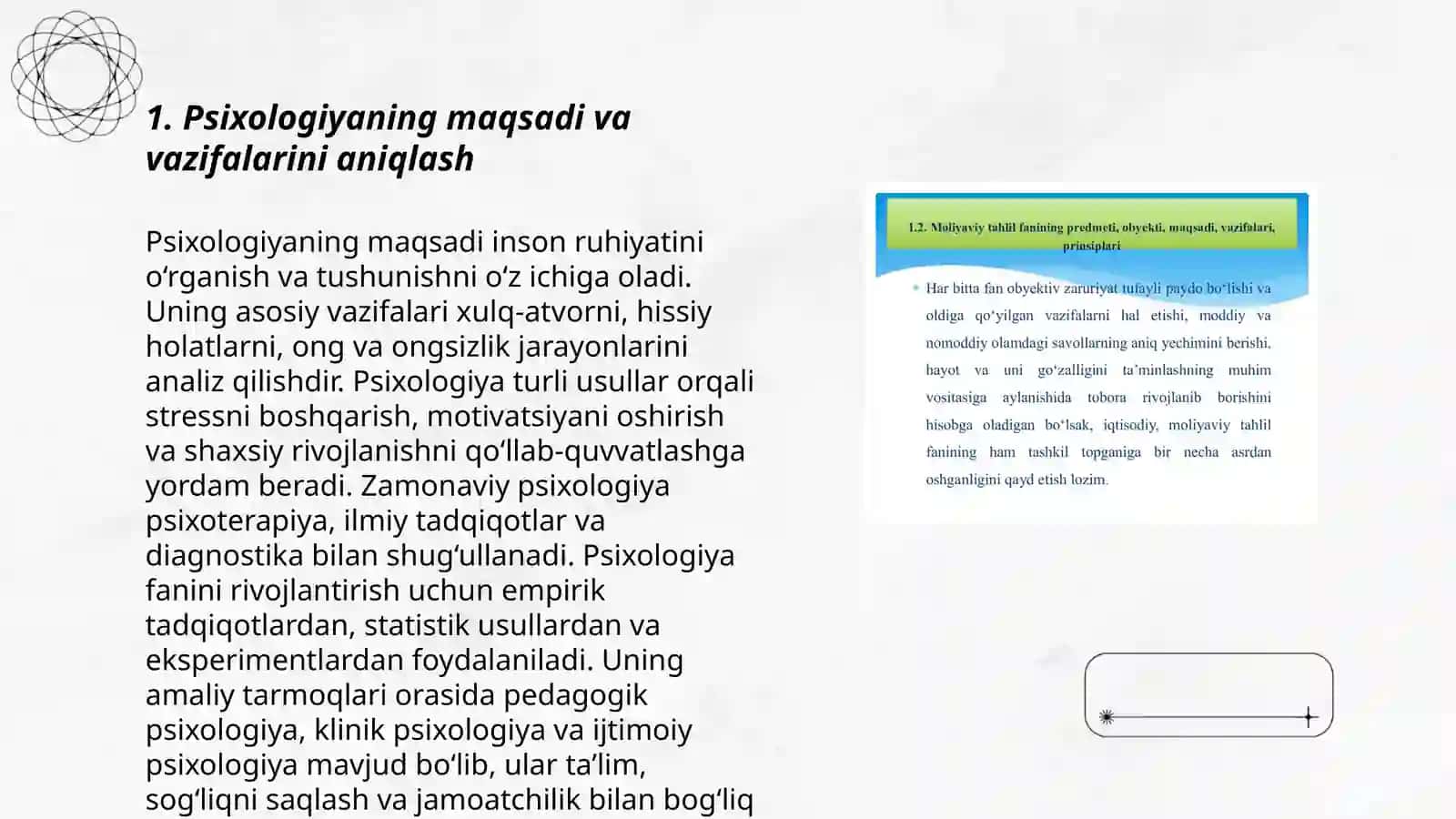 Psixalogiya fanining maqsadi va vazifalari 3