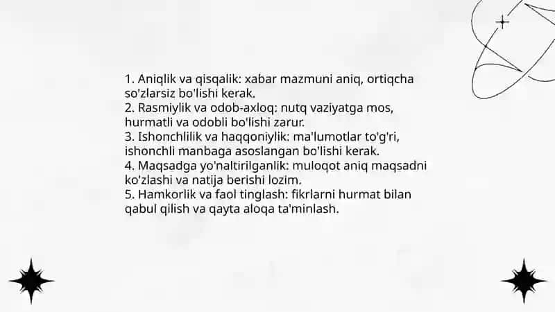 Kasbiy muloqot uslubiyati va qoidalar 3