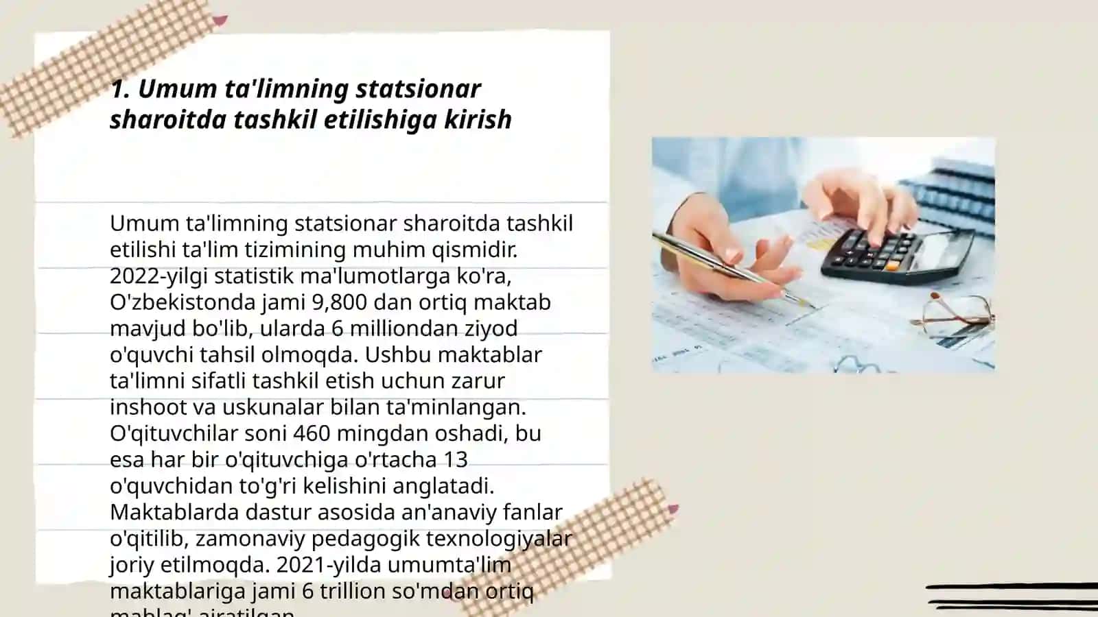 Òzbekistonda Davolash-profilaktika muassasalarida statsionar sharoitda uzoq muddat davolanishga muhtoj bolalarga umumiy órta ta’lim berishni tashkil etish 3