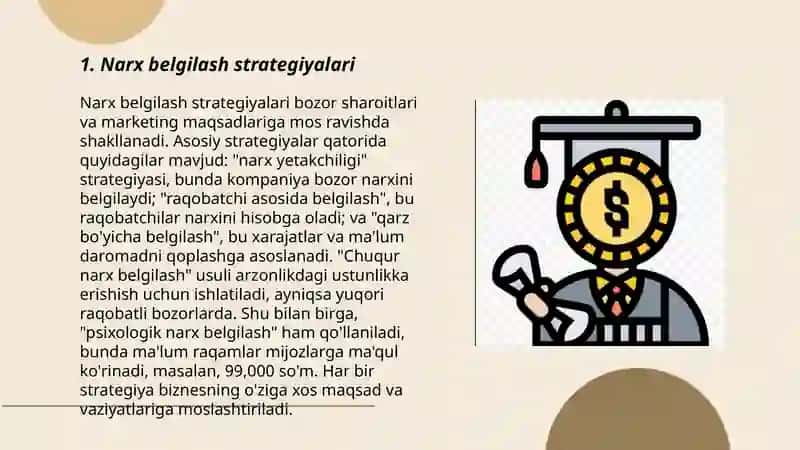 Narx belgilash strategiyalari 3