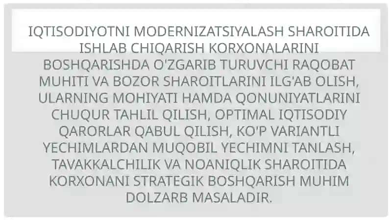Yangi biznesga kirish strategiyasi 3