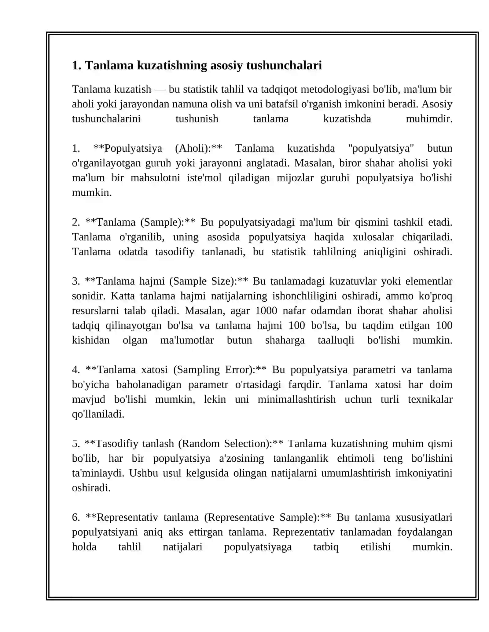 TANLAMA KUZATISHDA TOPLAM BELGILARI mavzusida tayyor mustaqil ta'lim 3