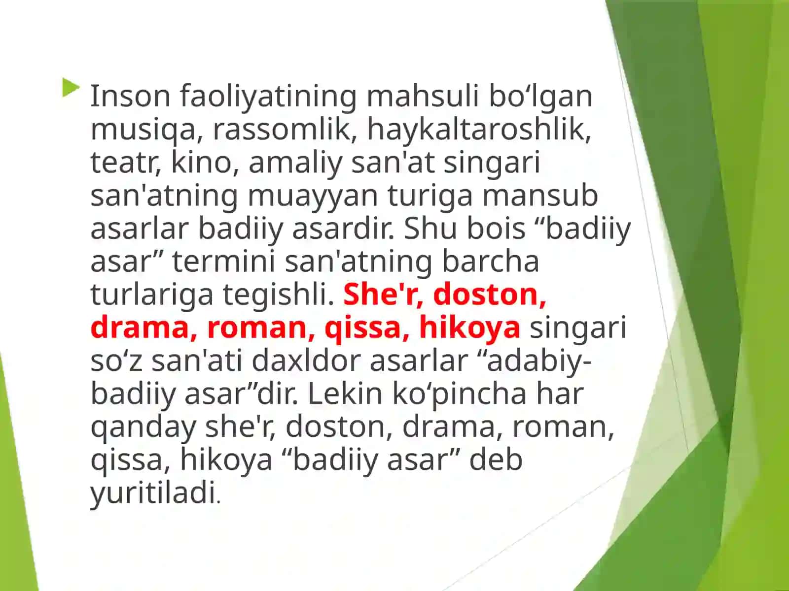 Badiiy asar. Badiiy asar mavzusi 3
