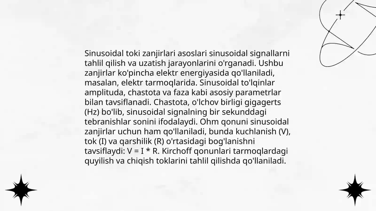 Sinusoidal tok zanjirlarida quvvat 3