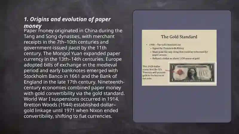 Paper money and gold standard 3