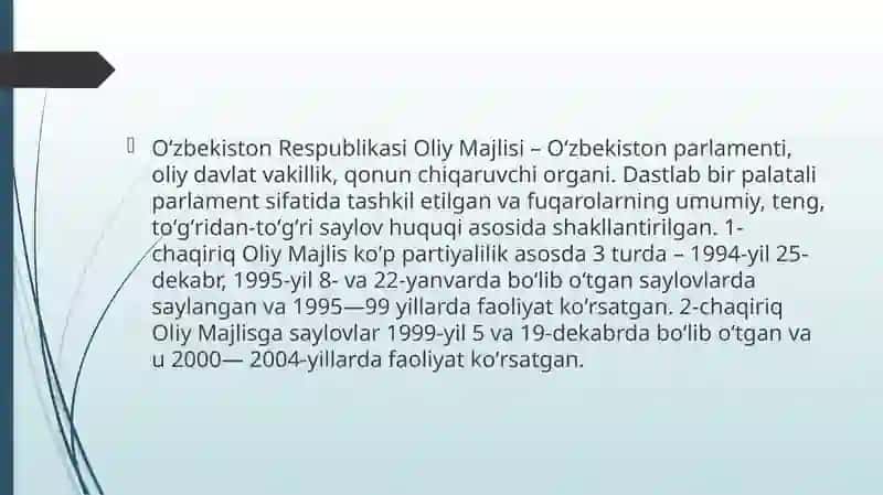 Oʻzbekiston Respublikasi Oliy Majlisi 3