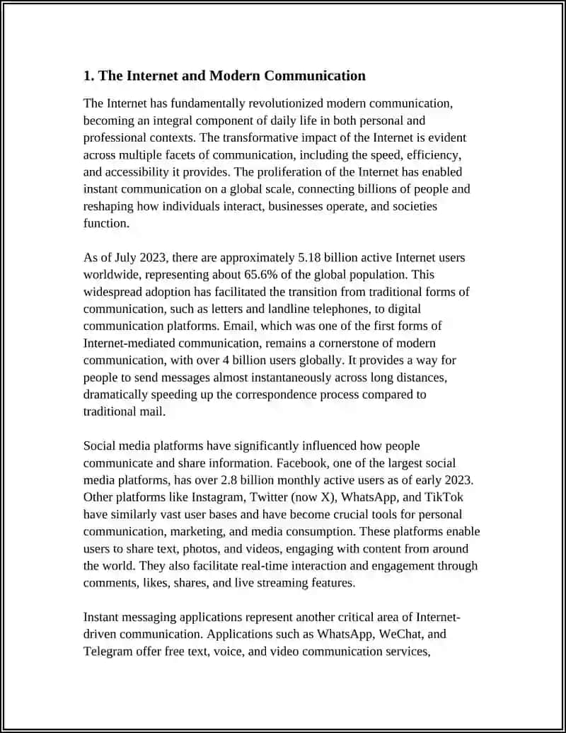 The Role of Internet in Modern Communication 3