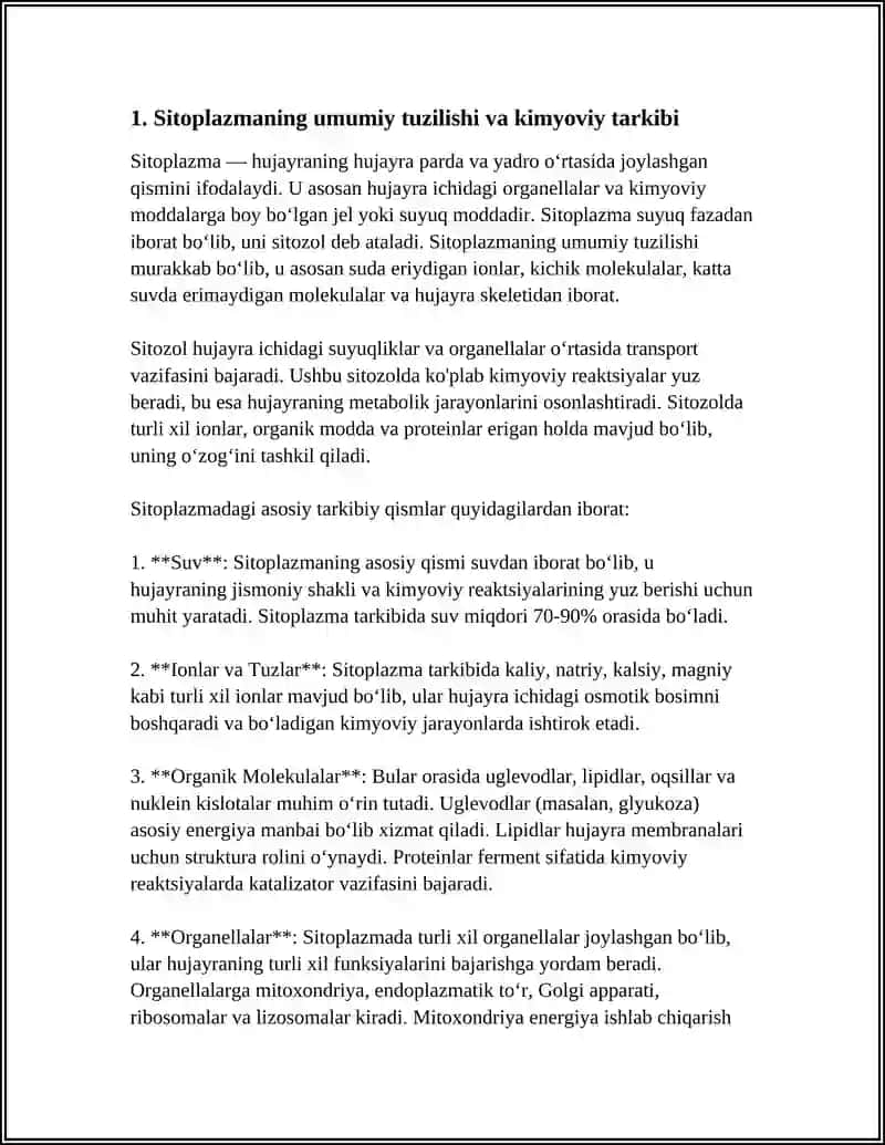 HUJAYRANING SITOPLAZMATIK STRUKTURASINI OʻRGANISH 3