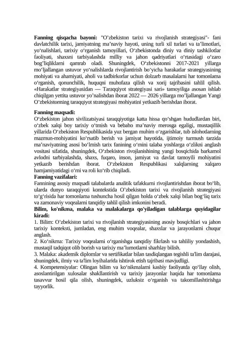 HISTORY OF UZBEKISTAN AND DEVELOPING STRATEGY 3
