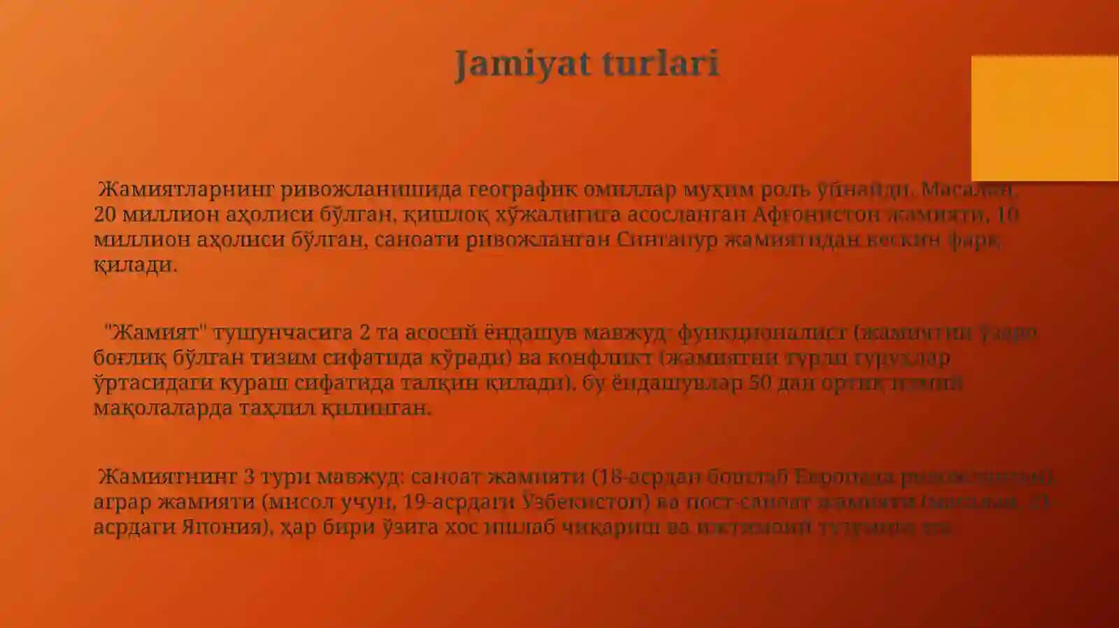 Jamiyatning Umumiy Tushunchasi 3