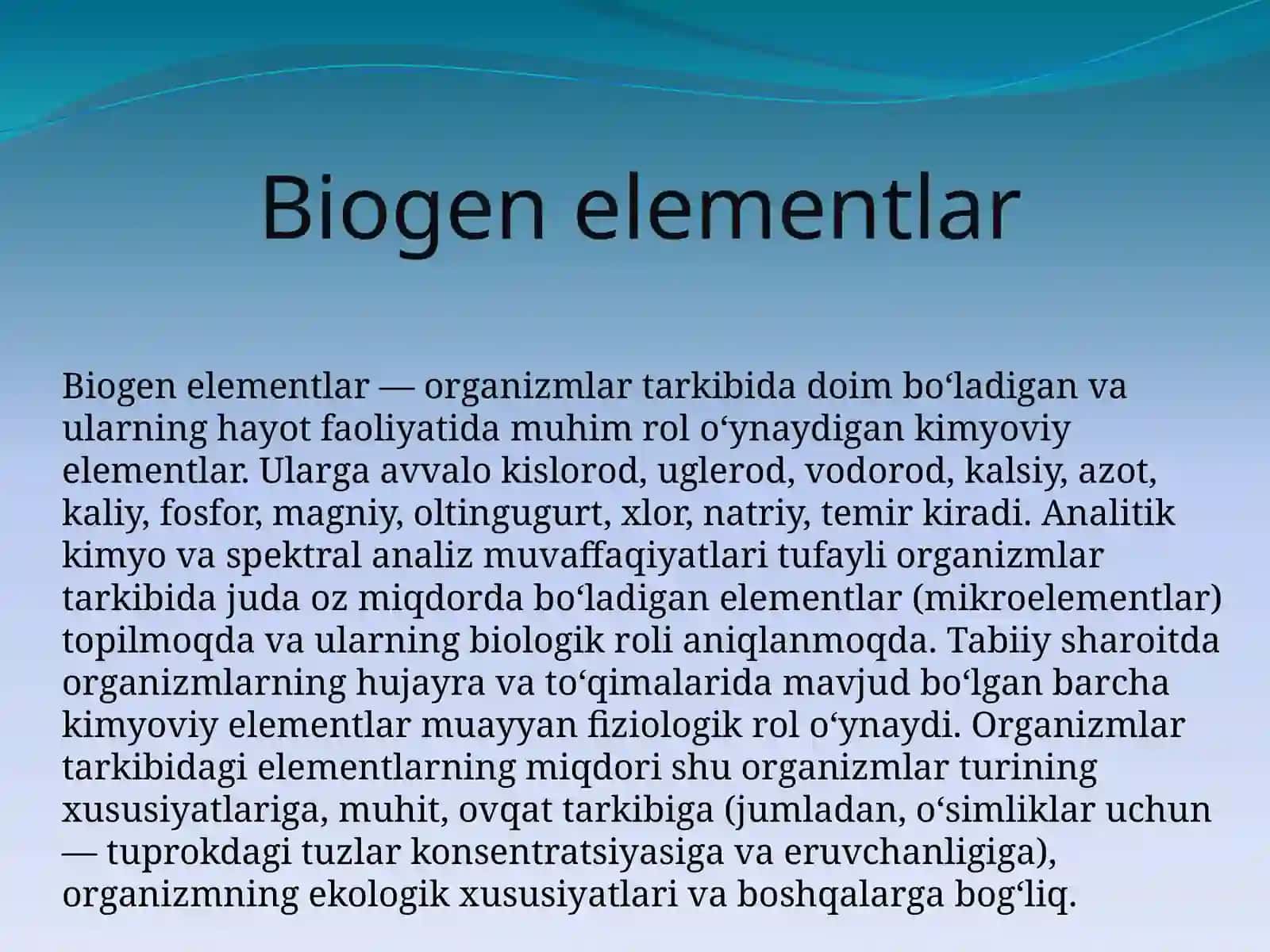 BIOGEN ELEMENTLAR 3