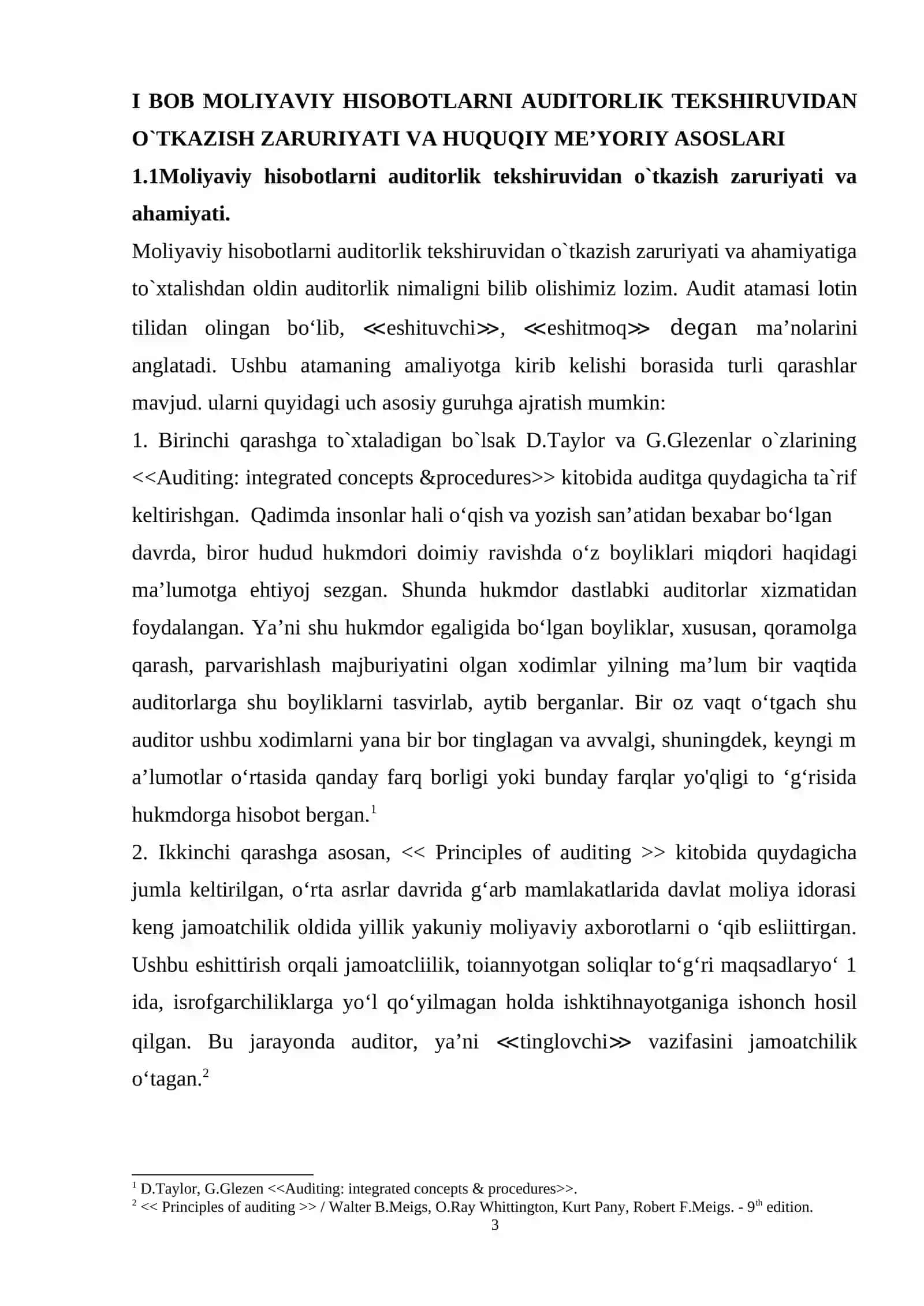 MOLIYAVIY HISOBOTLARINI AUDITORLIK TEKSHIRUVIDAN  O‘TKAZISH 3