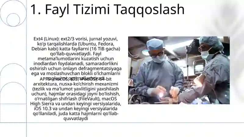 Fayl Tizimi Taqqoslash 3