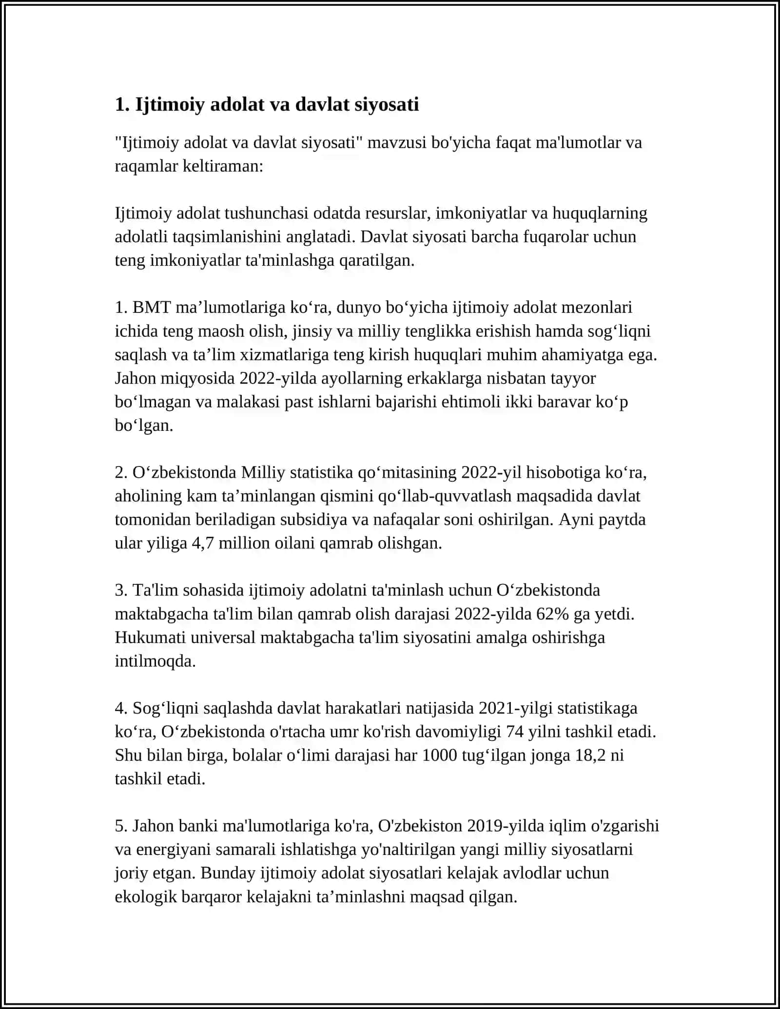 DAVLATNING IJTIMOIY SIYOSATI 3