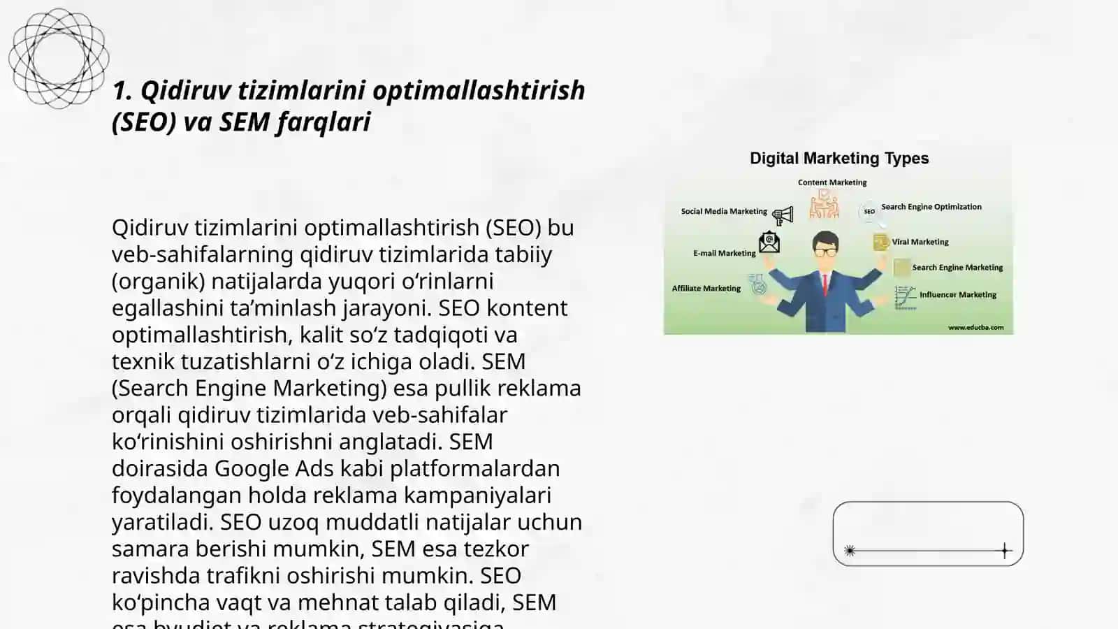 Qidiruv tizimi marketingi(SEM) 3