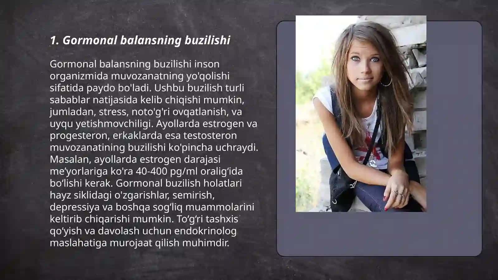 Gormonal balansning buzilishi 3