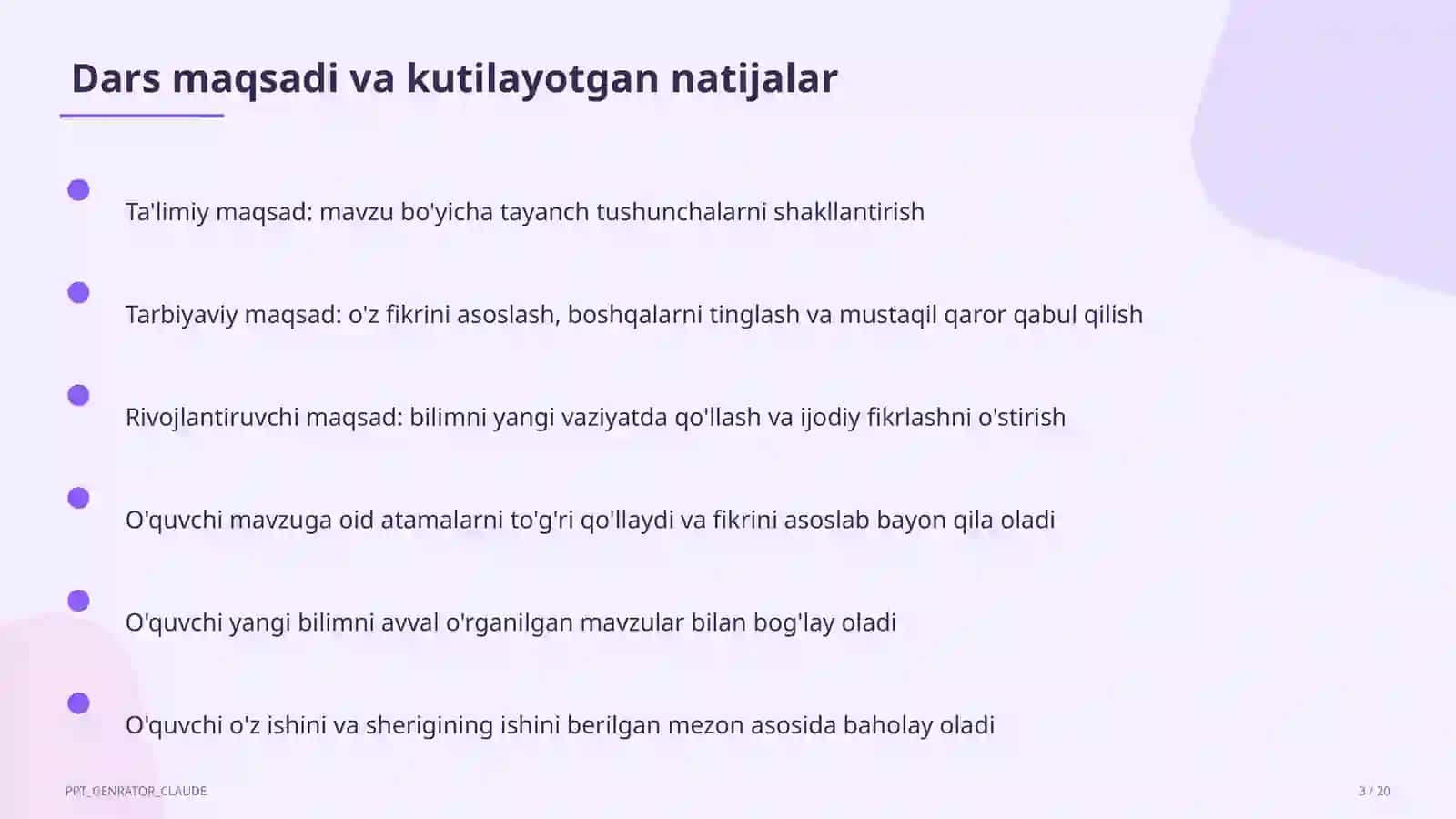 Dars materiallari tayyorlash 3