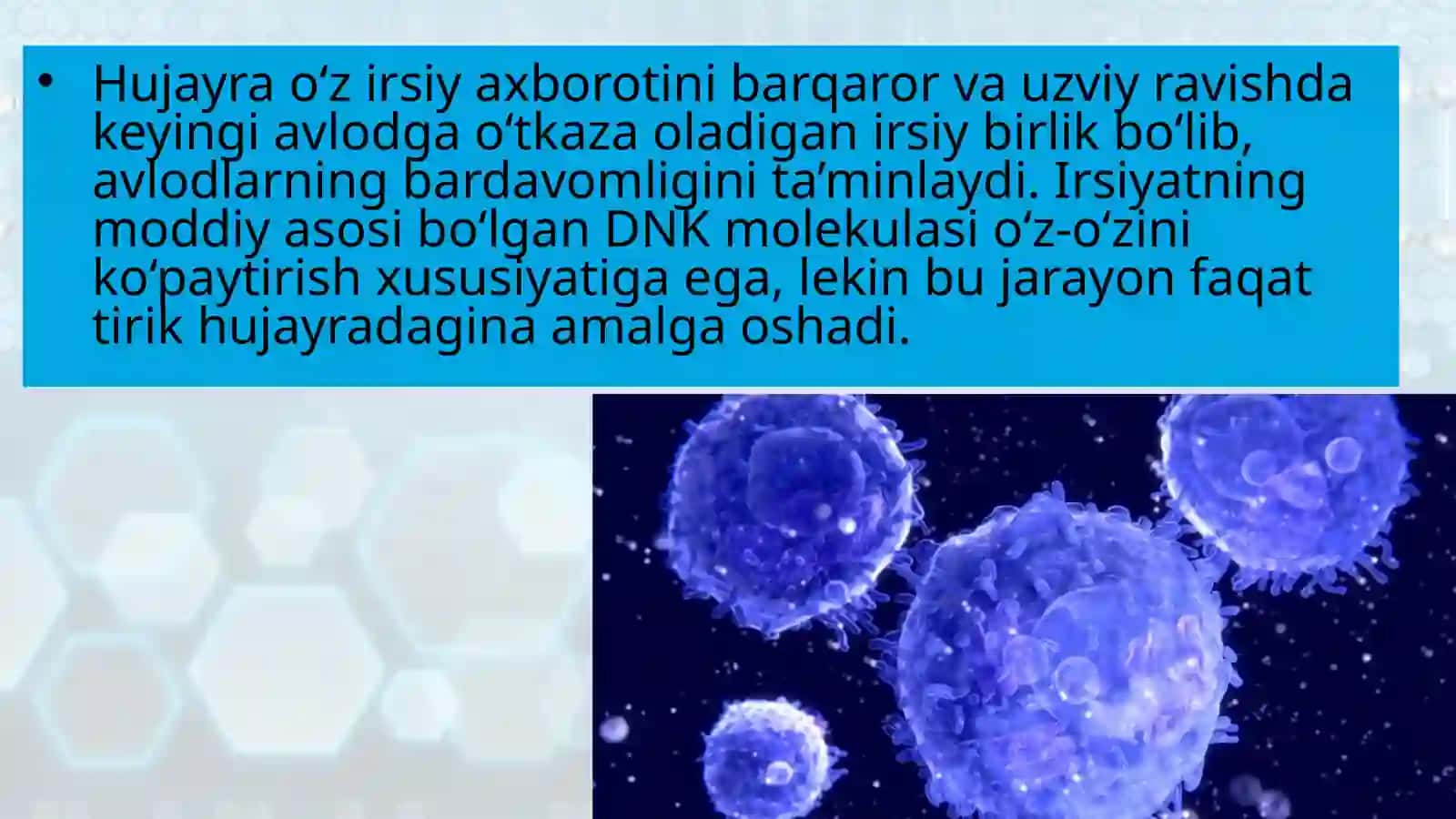 Hujayra nazaryasi 3