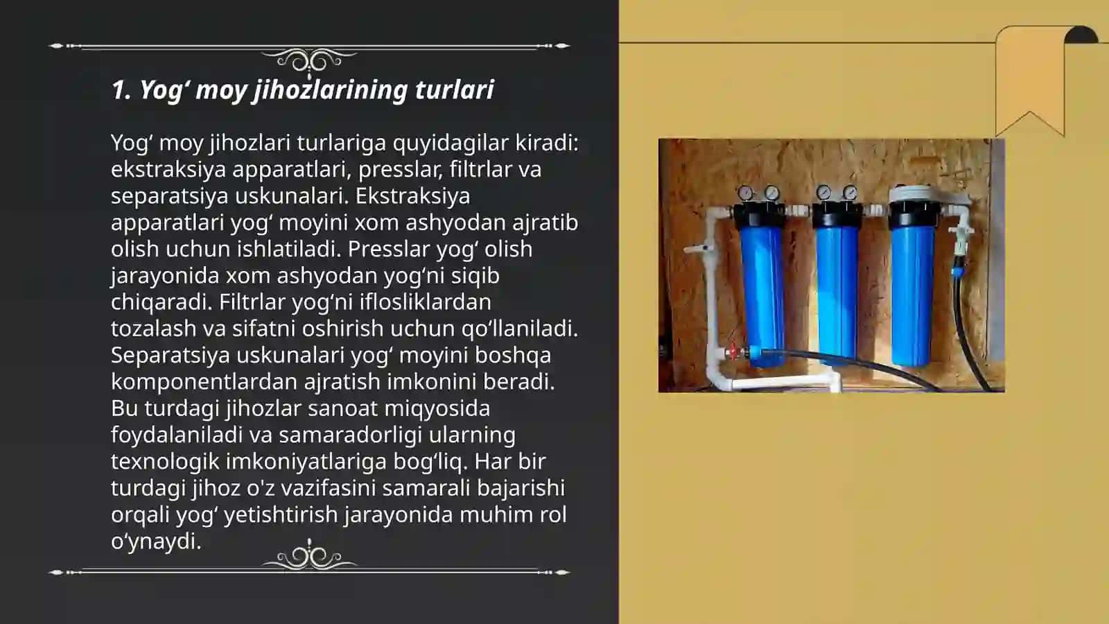 Yogʻ moy jihozlari 3