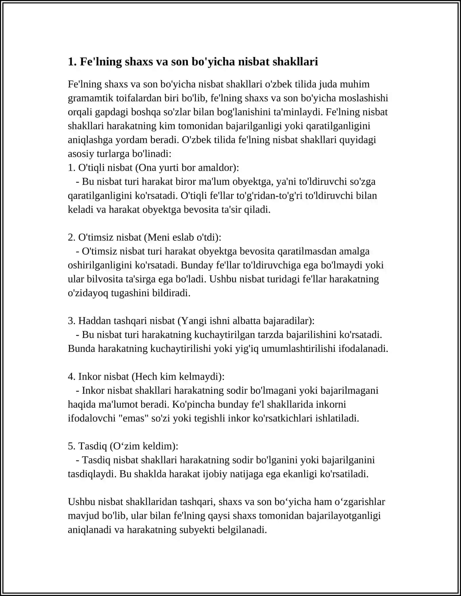 FELNING NISBAT SHAKKLARI 3