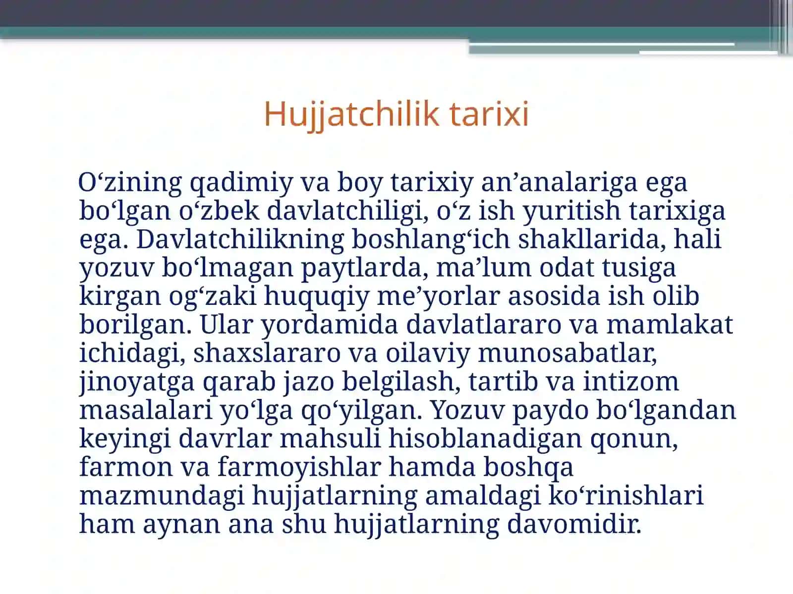 Sohada Hujjat Yuritish Asoslari 3