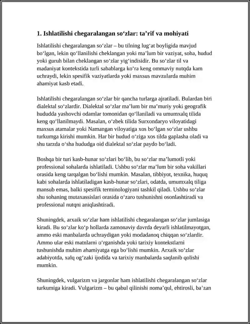 ISHLATILISHI CHEGARALANGAN SOʻZLAR 3