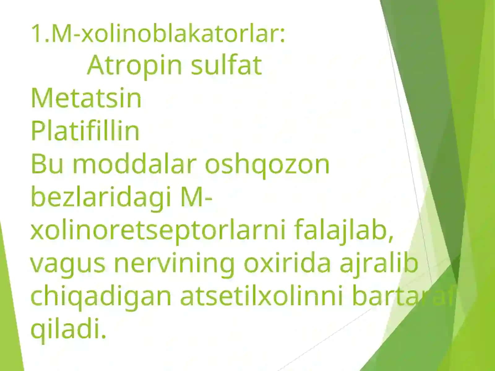 O’n ikki barmoqli ichak va me’da yarasini davolashda qollaniladigan moddalar 3