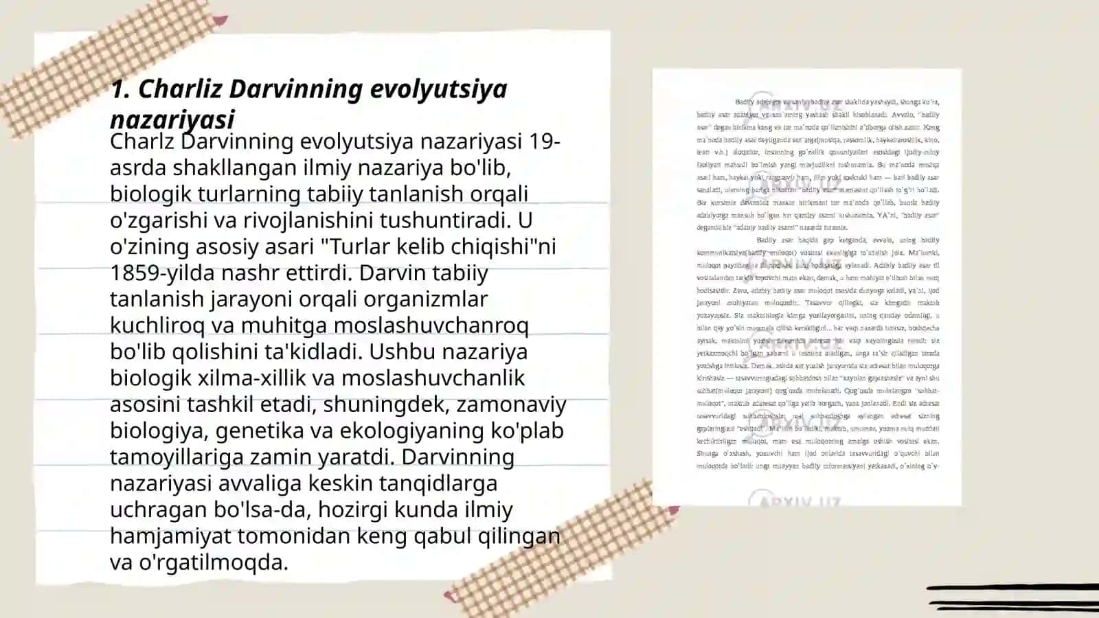 Evolyutsiya nazariyasi 3