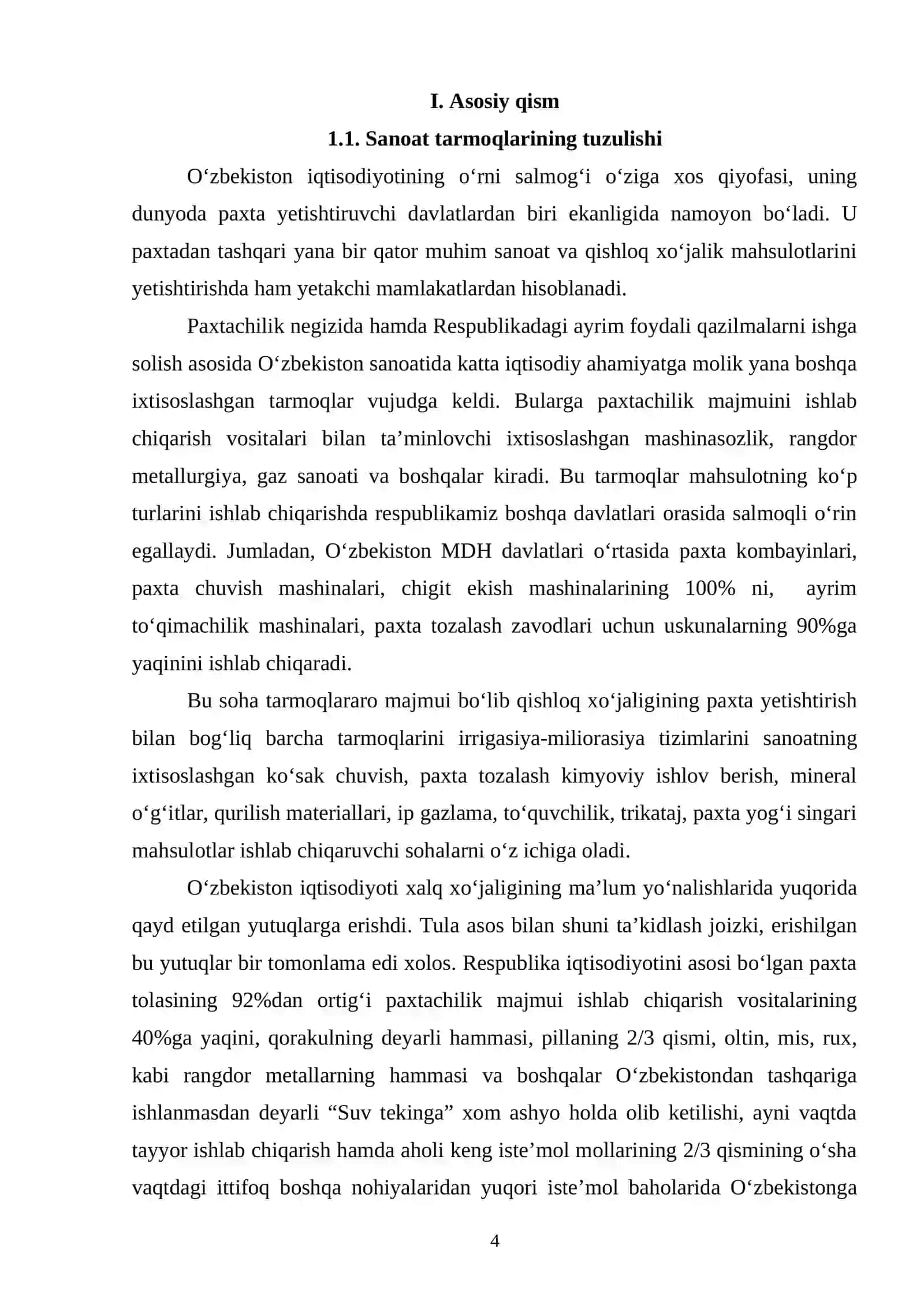 Sanoat klassfikatsiyasi va uni tarmoqlarga ajratish 3