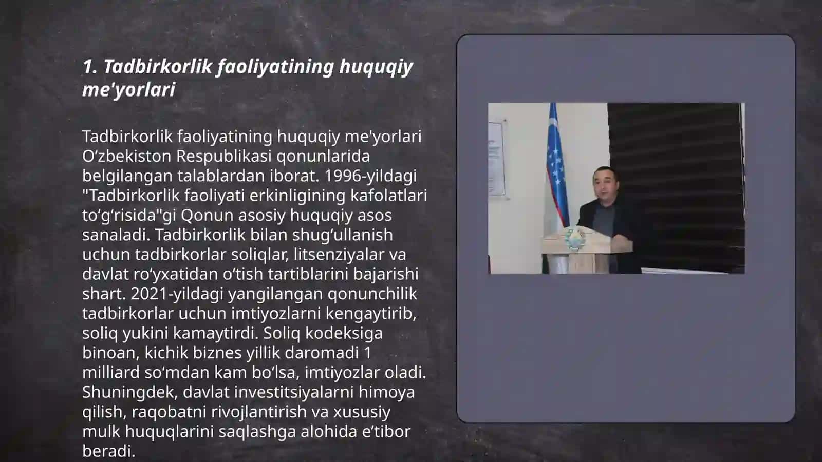 Tadbirkorlik sub'ektlariga yuridik xizmat ko'rsatishning huquqiy asoslari 3