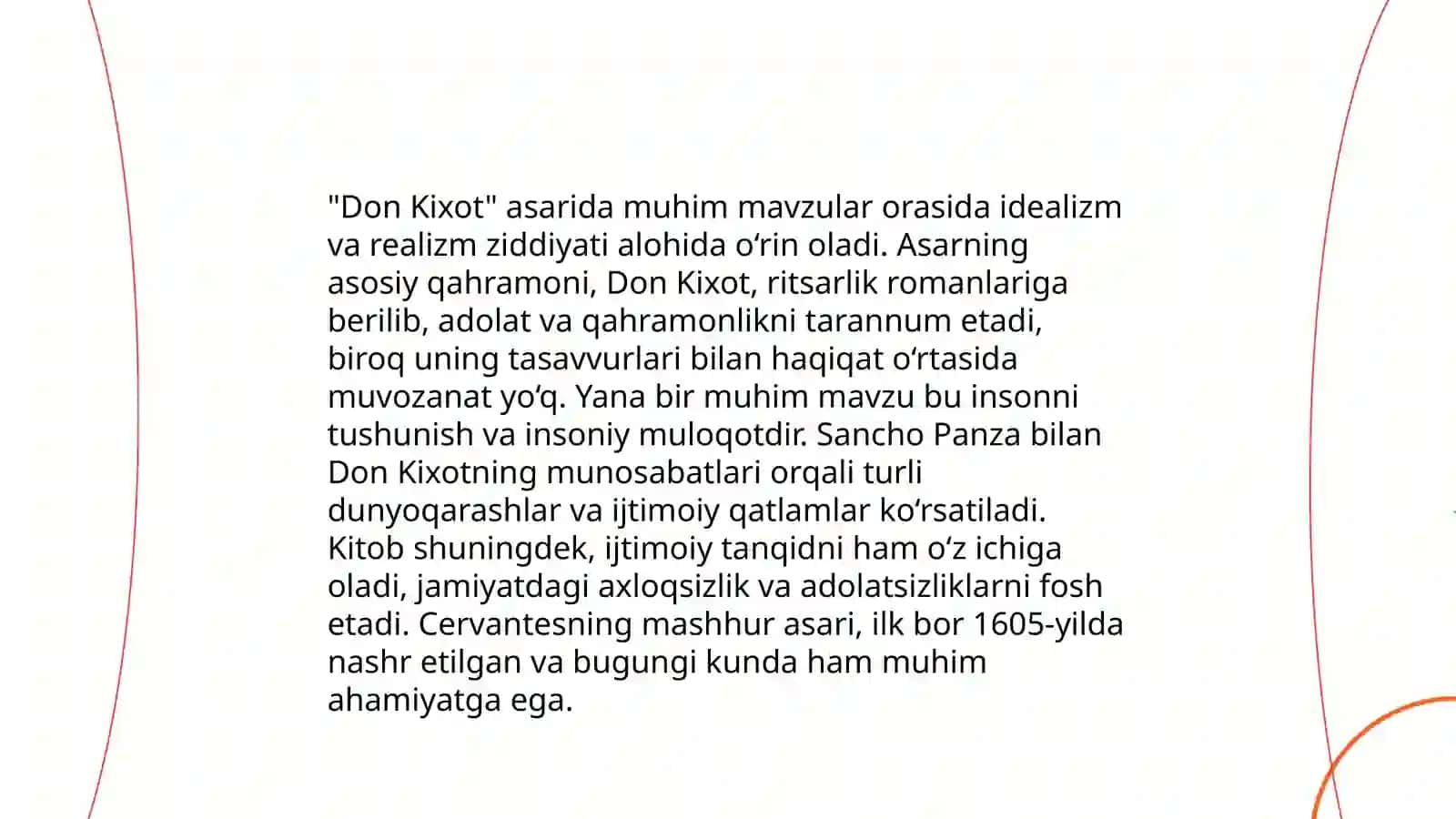 Don Kixotning asosiy mavzulari 3