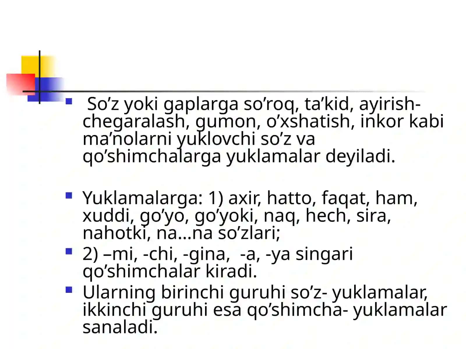 Yuklamalar 3