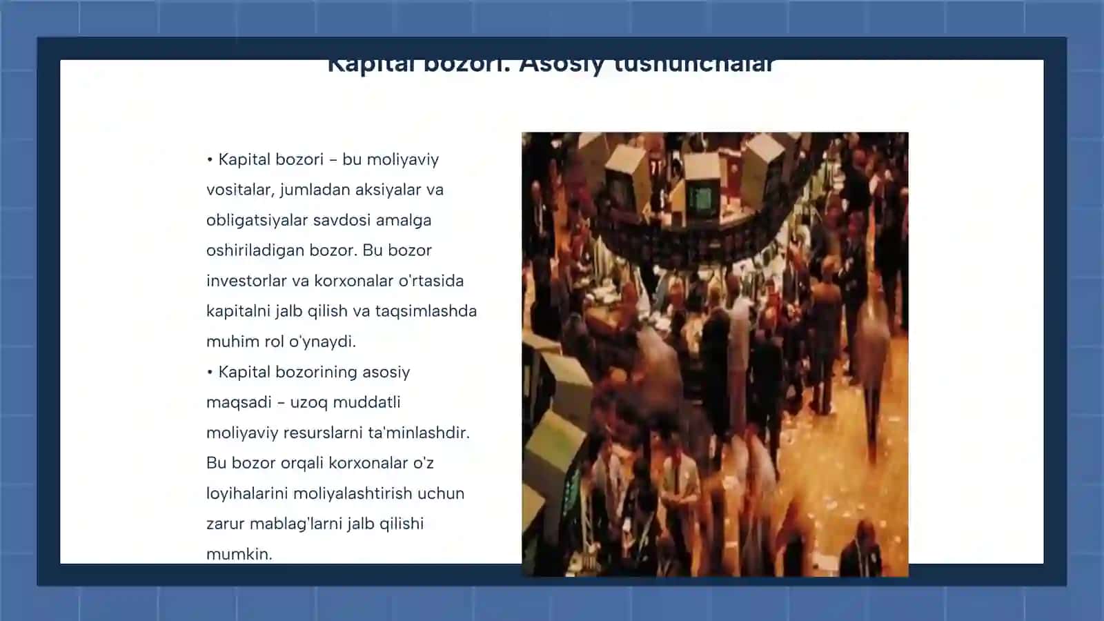 Kapital bozori mazmun mohiyati 3