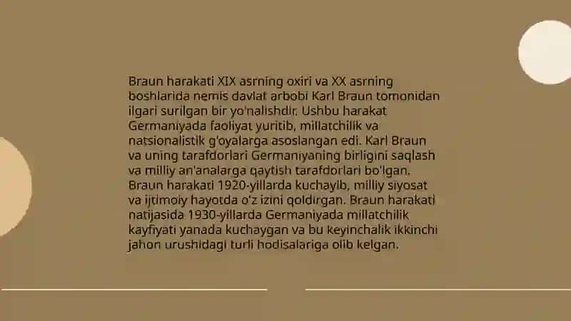 Braun harakati 3