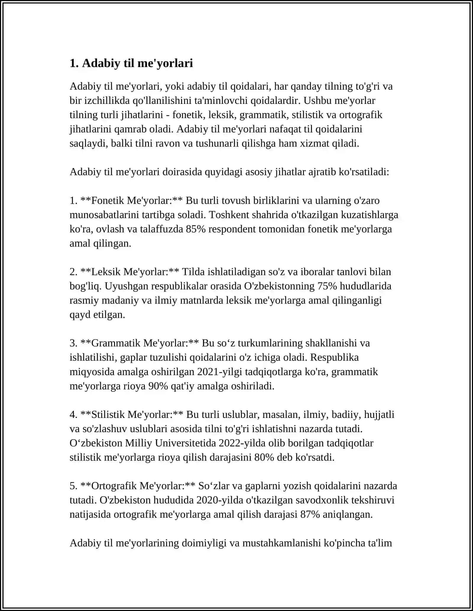 O'ZBEK ABADIY TILI ME'YORLARI 3